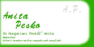 anita pesko business card